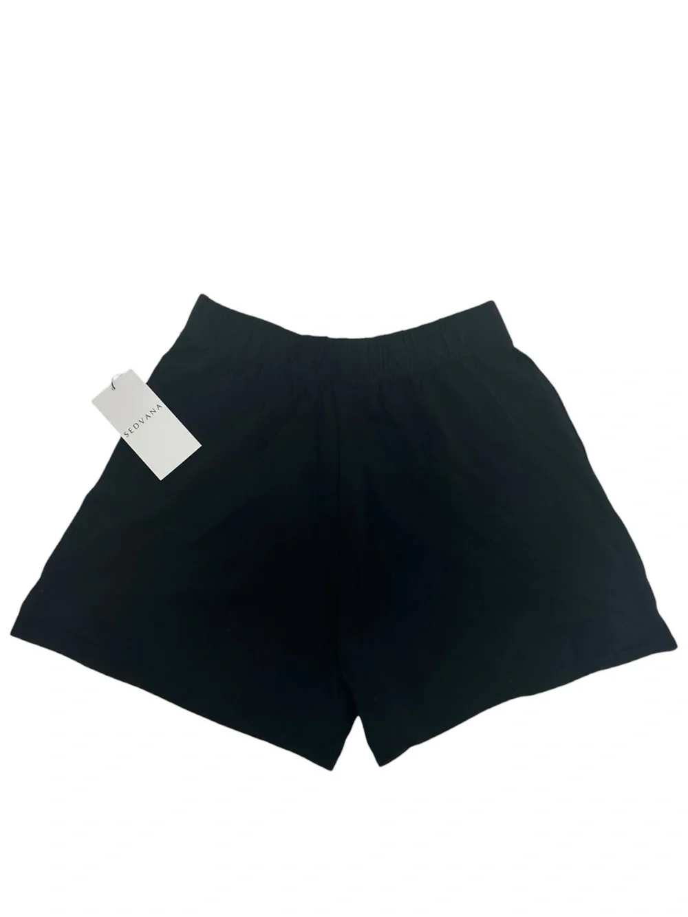 NWT Women's High-Waist Elastic Comfort Shorts — Black